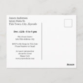 Familie Kerstfeest Save the Date Trees Briefkaart (Achterkant)