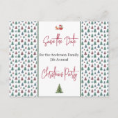 Familie Kerstfeest Save the Date Trees Briefkaart (Voorkant)