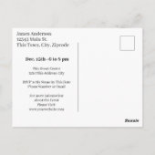 Familie Kerstfeest Save the Date Trees Briefkaart (Achterkant)