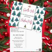 Familie Kerstfeest Save the Date Trees Briefkaart