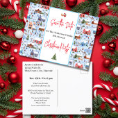 Familie Kerstfeest Save the Date Winterland Briefkaart
