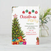 Familie Kerstfeest Uitnodiging (Staand voorkant)