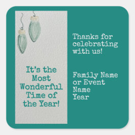 Familie kerstfeest voor Sticker