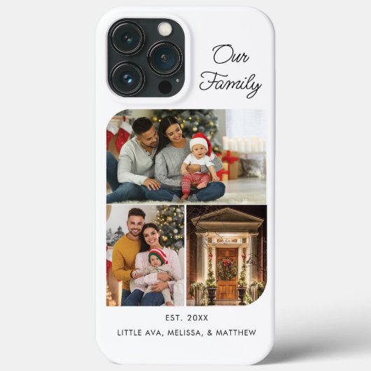Familie kerstfeestdag Foto gepersonaliseerd vader Case-Mate iPhone Case (Achterkant)