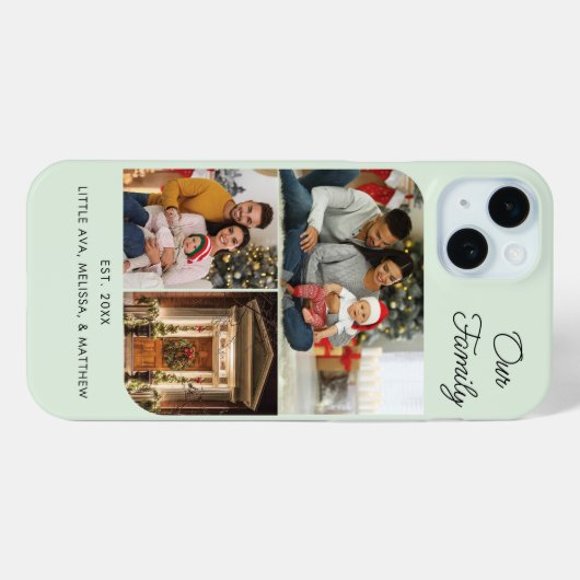 Familie kerstfeestdag Foto grootma personaliseren Case-Mate iPhone Case (Achterkant (horizontaal))