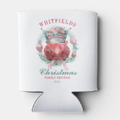 Familie kerstfeestdag Waterverf komt overeen Blikjeskoeler (Achterkant)