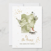  familie kerstfoto Boho Tis het seizoen Feestdagenkaart (Voorkant)