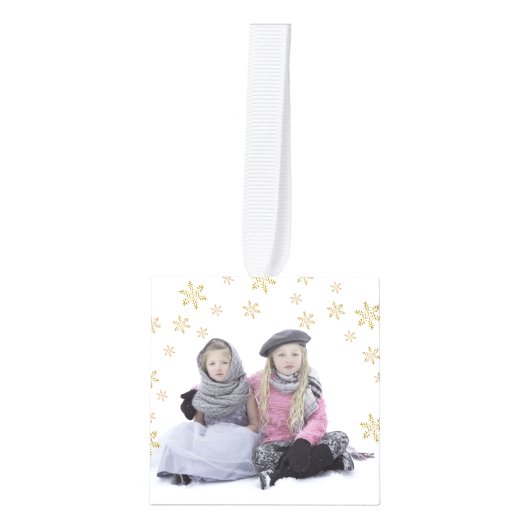 Familie kerstfoto-kubusversiering decoratie (Voorkant)