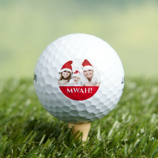 Familie kerstfoto mwah vakantie groet golfballen (Insitu Shirt)