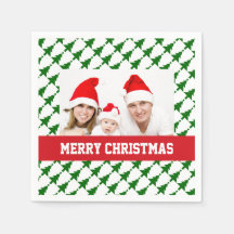 Familie Kerstfoto Napkins Papier