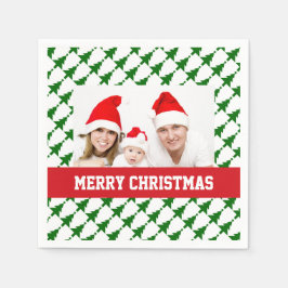 Familie Kerstfoto Napkins Papier Servet