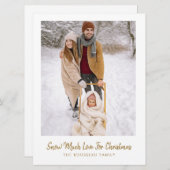 Familie Kerstfoto Sneeuw Feestdagenkaart (Voorkant / Achterkant)