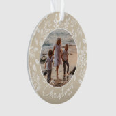 Familie kerstfoto van ivoor Acrylyl Ornament (voorkant)