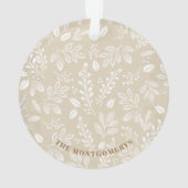 Familie kerstfoto van ivoor Acrylyl Ornament (achterkant)