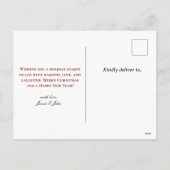 Familie Kerstkaart met Gebreide Trui Feestdagenkaart (Achterkant)