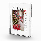 Familie Kerstkaart Moderne Script Vakantie Fotoblokken (Rechts)