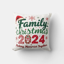 Familie kerstkussen maken herinneringen samen kussen