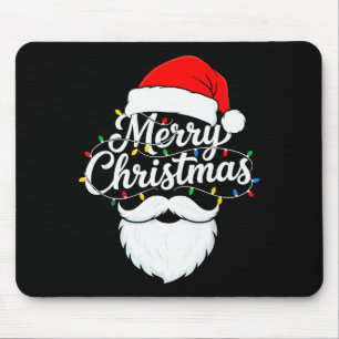 Familie Kerstman Santa Baard Kerst Matching Pyjama Muismat