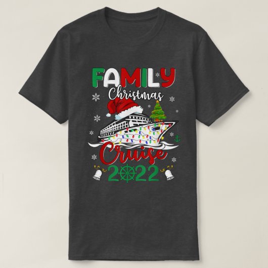 Familie kerstmis 2022 Cruise Squad mas T-shirt (Design voorkant)