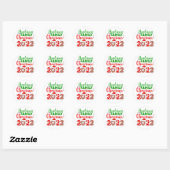 Familie Kerstmis 2022 Klassieke Round Sticker (Vel)