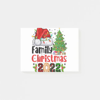 Familie Kerstmis 2022 Matching Santa Light Funny X Post-it® Notes