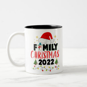 Familie Kerstmis 2022 Matching Squad Santa Elf Fun Tweekleurige Koffiemok