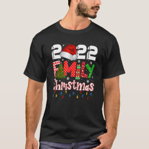 Familie Kerstmis 2022 Prettig Kerstmis Bal Licht T T-shirt