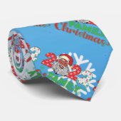 Familie Kerstmis 2022, Zwarte Kerstman Stropdas (Opgerold)