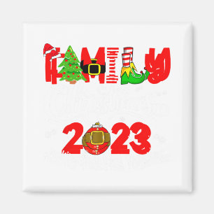 Familie Kerstmis 2023 Matching Outfits Team Santa Magneet