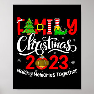 Familie Kerstmis 2023 Matching Outfits Team Santa Poster