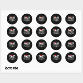 Familie Kerstmis 2023 Matching Squad Crew Santa Fu Ronde Sticker (Vel)