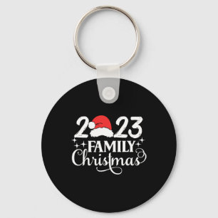 Familie Kerstmis 2023 Matching Squad Crew Santa Fu Sleutelhanger
