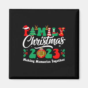 Familie Kerstmis 2023 Matching Squad Fun Xmas Sant Magneet