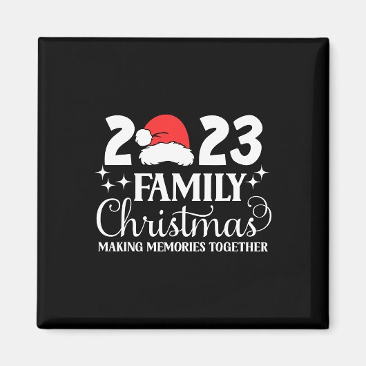 Familie Kerstmis 2023 Matching Squad Santa Elf Fun Magneet (Voorkant)