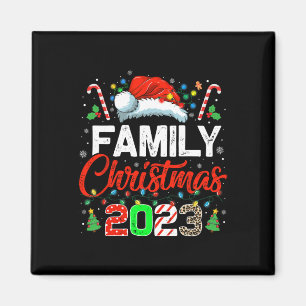 Familie Kerstmis 2023 Matching Squad Santa Elf Fun Magneet