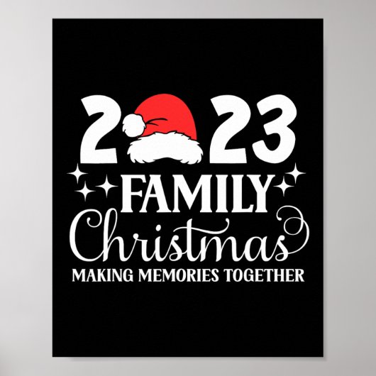 Familie Kerstmis 2023 Matching Squad Santa Elf Fun Poster (Voorkant)
