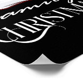 Familie Kerstmis 2023 Santa Hat Buffalo Rood Plaid Poster (Hoek)