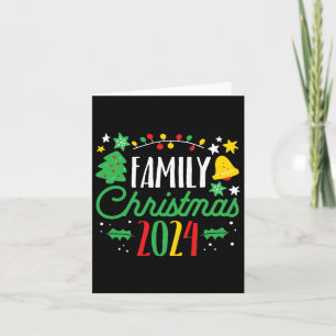 Familie Kerstmis 2024 Bijpassende Gift Santa Xmas Kaart
