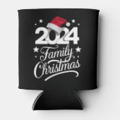 Familie Kerstmis 2024 Bijpassende Pajama Santa Blikjeskoeler (Voorkant)