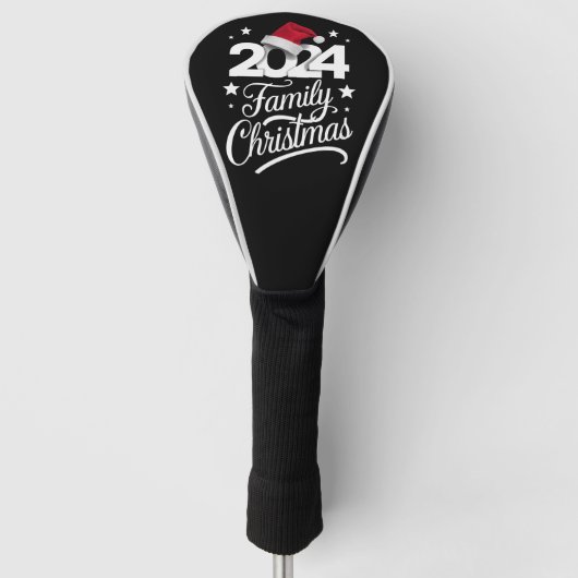 Familie Kerstmis 2024 Bijpassende Pajama Santa Golfheadcover (Voorkant)