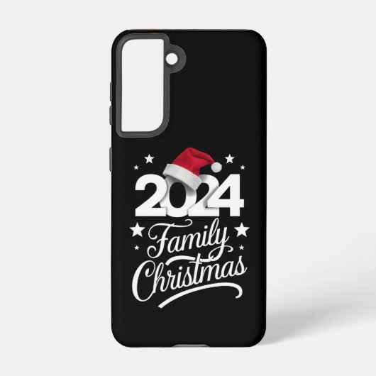 Familie Kerstmis 2024 Bijpassende Pajama Santa Samsung Galaxy Hoesje (Achterkant)