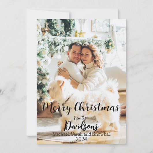 Familie Kerstmis 2024 Foto Feestdagenkaart (Voorkant)
