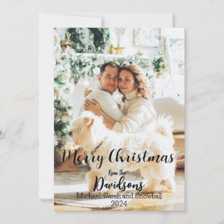 Familie Kerstmis 2024 Foto Feestdagenkaart