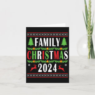 Familie Kerstmis 2024 Grappige Bijpassende Kerstbo Kaart