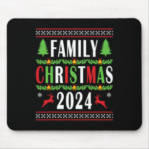 Familie Kerstmis 2024 Grappige Bijpassende Kerstbo Muismat
