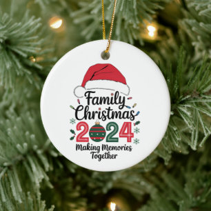 Familie Kerstmis 2024 Herinneringen Maken Samen Keramisch Ornament