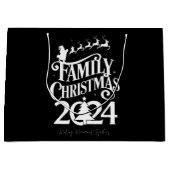 Familie Kerstmis 2024 Herinneringen Samen Matching Groot Cadeauzakje (Voorkant)
