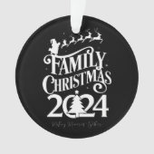Familie Kerstmis 2024 Herinneringen Samen Matching Ornament (voorkant)