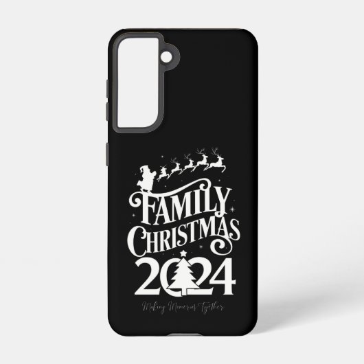 Familie Kerstmis 2024 Herinneringen Samen Matching Samsung Galaxy Hoesje (Achterkant)