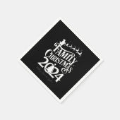 Familie Kerstmis 2024 Herinneringen Samen Matching Servet (Hoek)